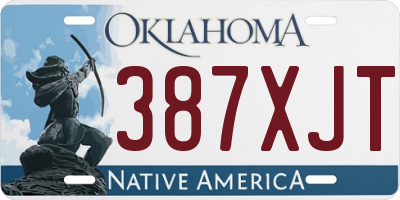OK license plate 387XJT