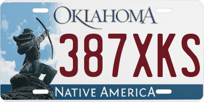 OK license plate 387XKS