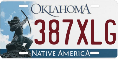 OK license plate 387XLG