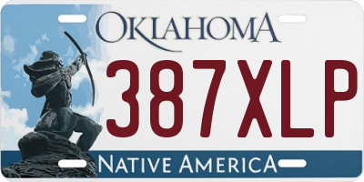 OK license plate 387XLP