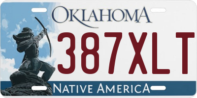 OK license plate 387XLT