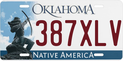 OK license plate 387XLV