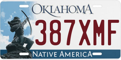 OK license plate 387XMF