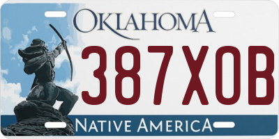 OK license plate 387XOB