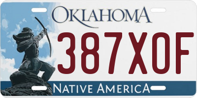 OK license plate 387XOF