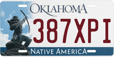 OK license plate 387XPI