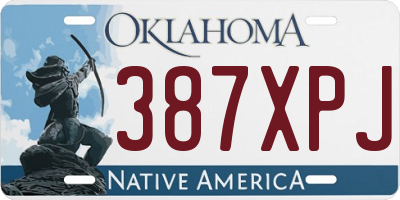 OK license plate 387XPJ