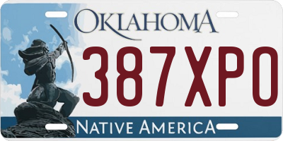 OK license plate 387XPO