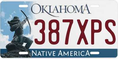 OK license plate 387XPS