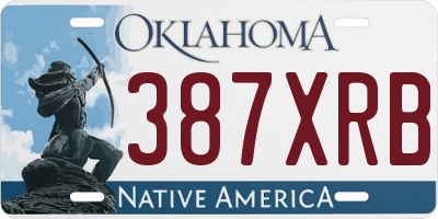 OK license plate 387XRB