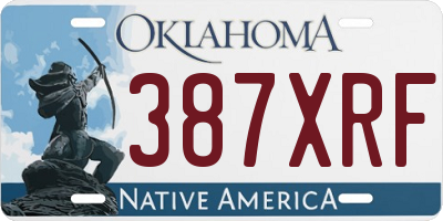 OK license plate 387XRF