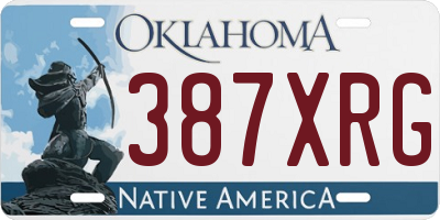 OK license plate 387XRG