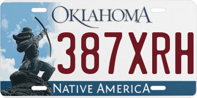 OK license plate 387XRH