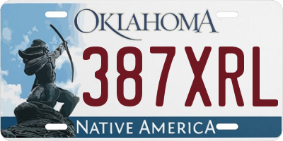 OK license plate 387XRL