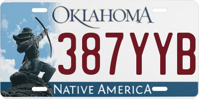 OK license plate 387YYB
