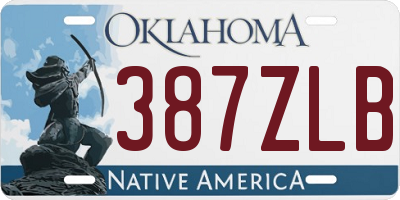 OK license plate 387ZLB