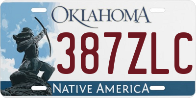 OK license plate 387ZLC
