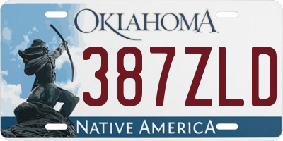 OK license plate 387ZLD