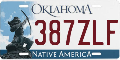 OK license plate 387ZLF