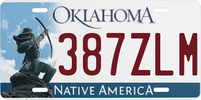 OK license plate 387ZLM