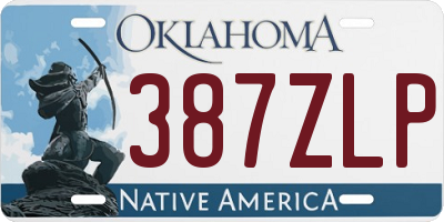 OK license plate 387ZLP