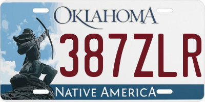 OK license plate 387ZLR