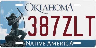 OK license plate 387ZLT