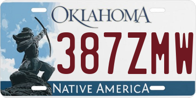 OK license plate 387ZMW