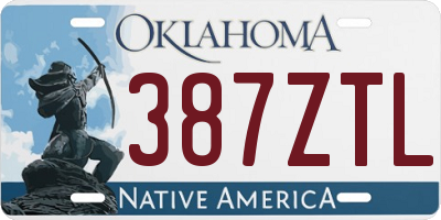 OK license plate 387ZTL