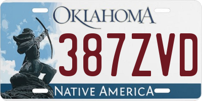 OK license plate 387ZVD