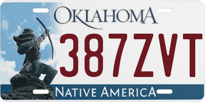 OK license plate 387ZVT
