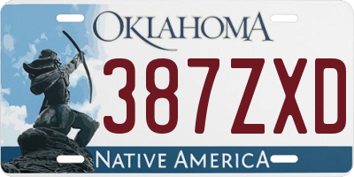 OK license plate 387ZXD