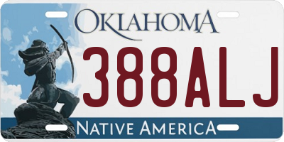 OK license plate 388ALJ