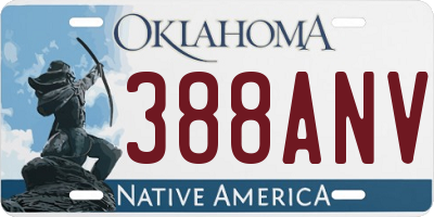 OK license plate 388ANV