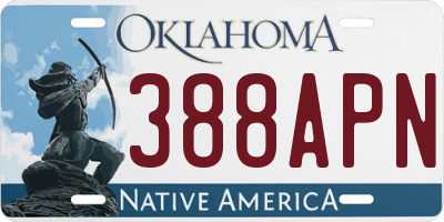 OK license plate 388APN