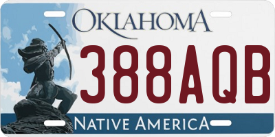 OK license plate 388AQB