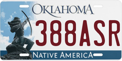 OK license plate 388ASR