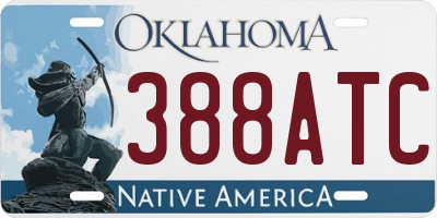 OK license plate 388ATC