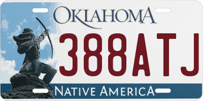 OK license plate 388ATJ