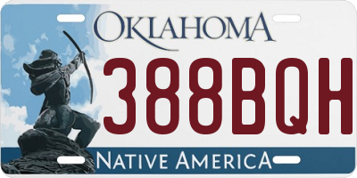 OK license plate 388BQH