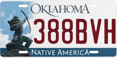OK license plate 388BVH