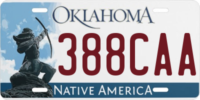 OK license plate 388CAA