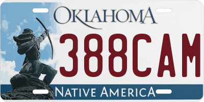 OK license plate 388CAM