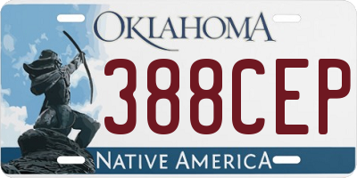 OK license plate 388CEP