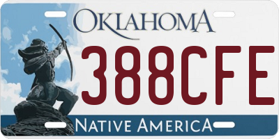 OK license plate 388CFE