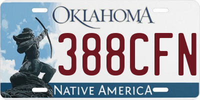 OK license plate 388CFN