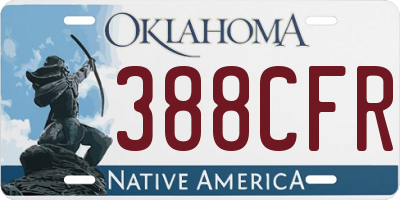 OK license plate 388CFR