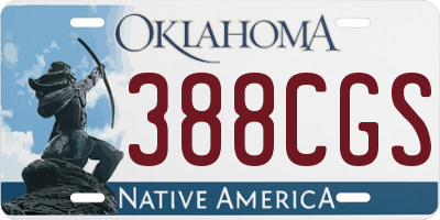 OK license plate 388CGS