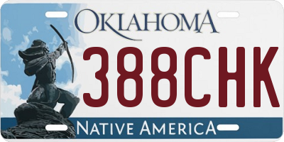 OK license plate 388CHK