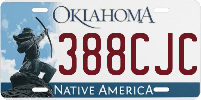 OK license plate 388CJC